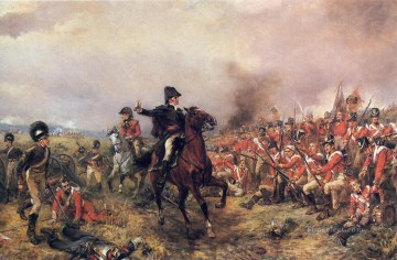 古典的 Painting - ウォータールーのウェリントン ロバート・アレクサンダー・ヒリングフォード著 軍事戦争